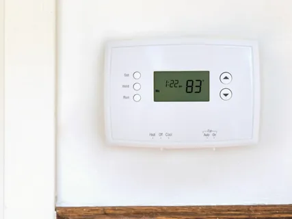 thermostat on wall