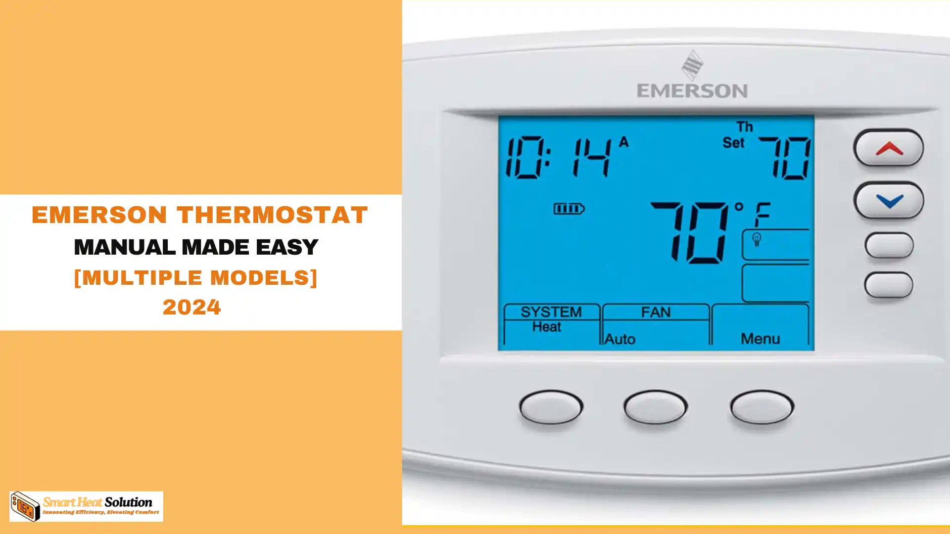 Emerson thermostat Manual Made easy [Multiple Models]