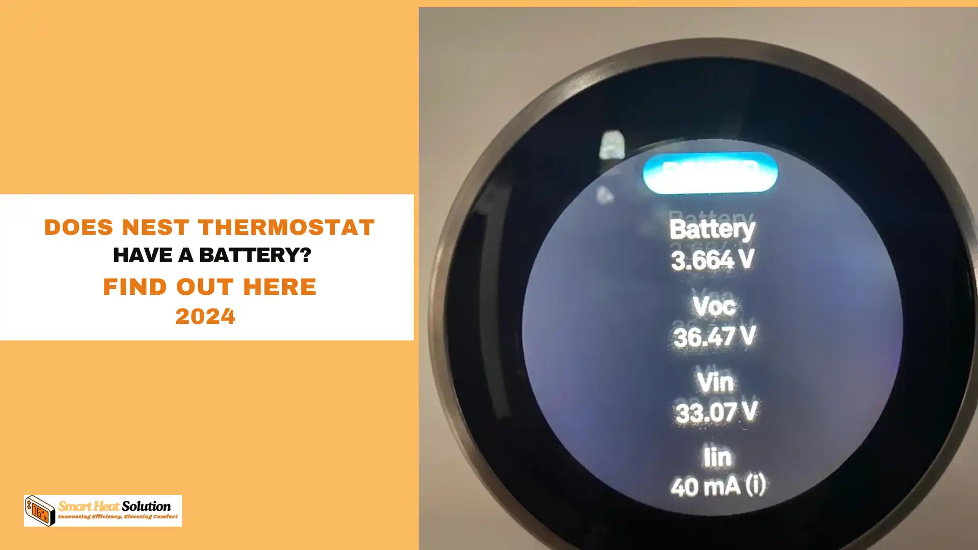 Does Nest Thermostat Have a Battery