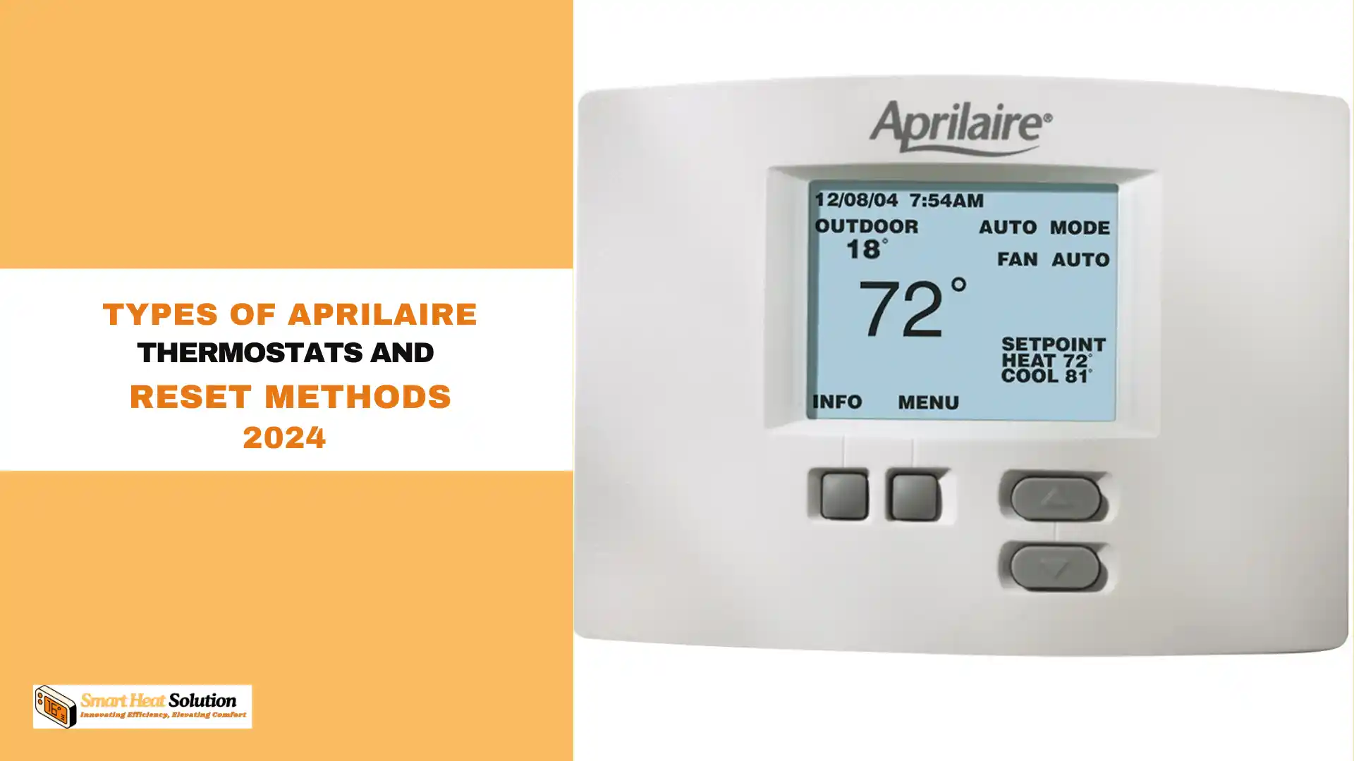 Types of Aprilaire Thermostats and Reset Methods